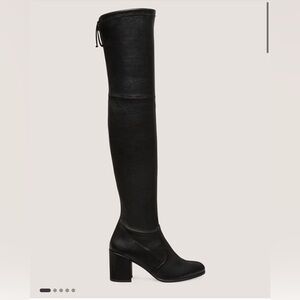 Stuart Weitzman Tieland Boot in Stretch Nappa Leather/Black